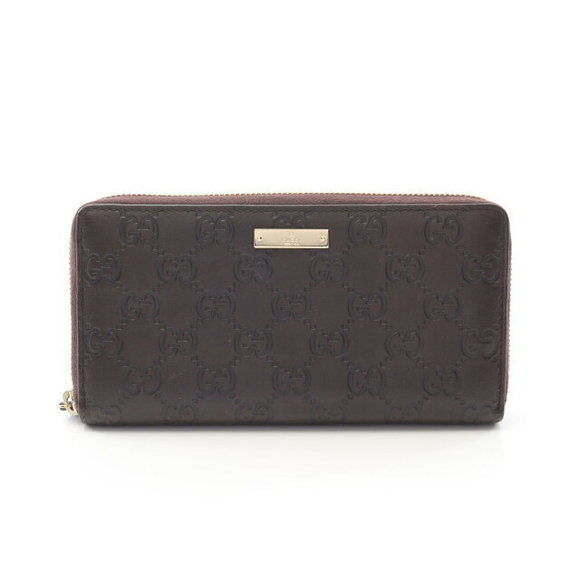 Gucci Wallet Long Brown Leather ssima - Picture 1 of 7